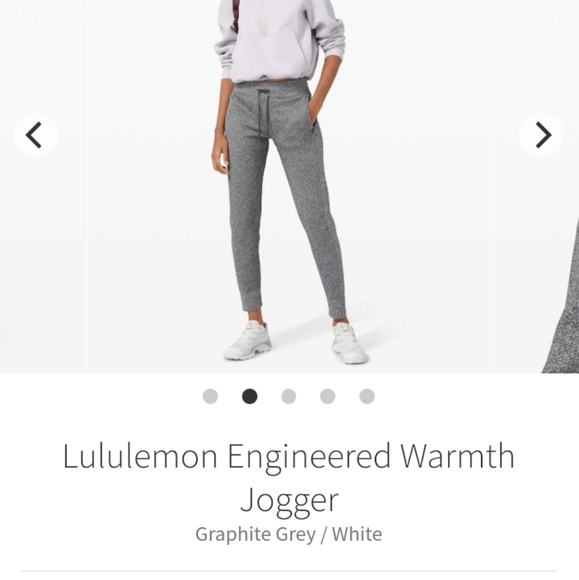 Lululemon Engineered Warmth Graphite Grey 1/2 Zip Pullover & Joggers Set Size 8 - Picture 2 of 14